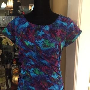 Boutique Silk/Rayon Ruched Sheath Dress Size 6